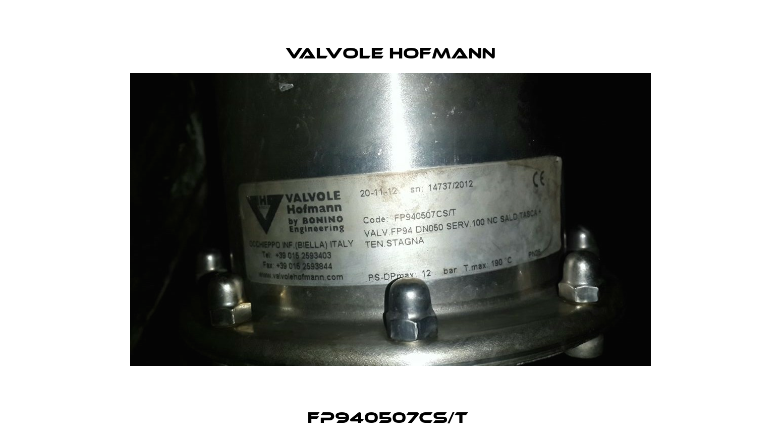 FP940507CS/T  Valvole Hofmann