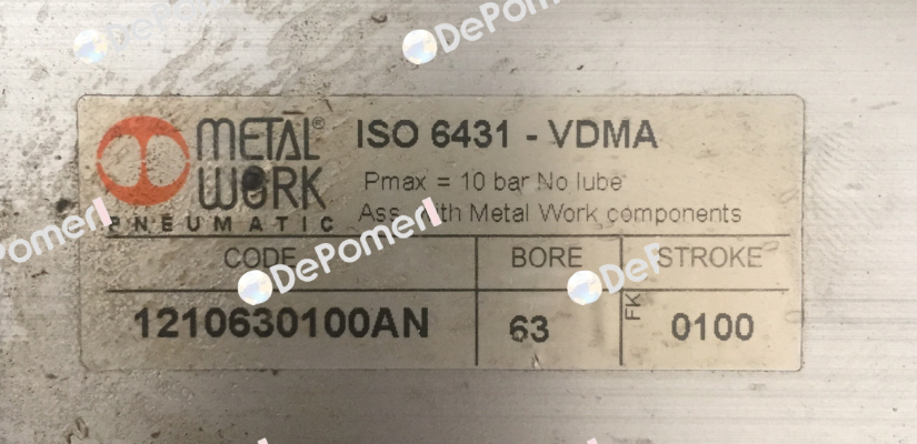Komplett NBR Dichtungs-Satz Ø63  Metal Work