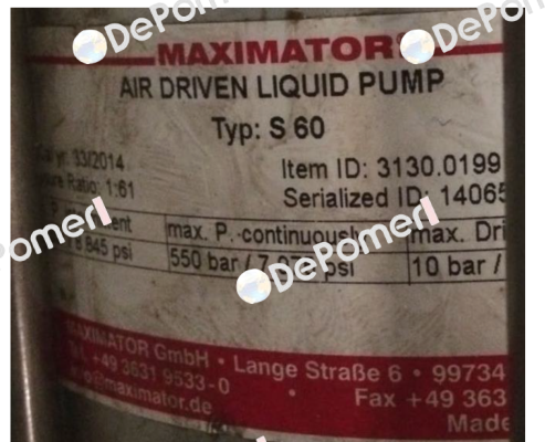 GBH 108 CODE:R154.02.01  Maximator