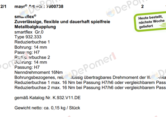 7000738   Mayr