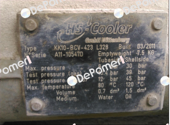 KK10-BCV-423 L328 HS Cooler
