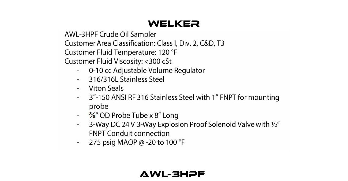 AWL-3HPF  Welker