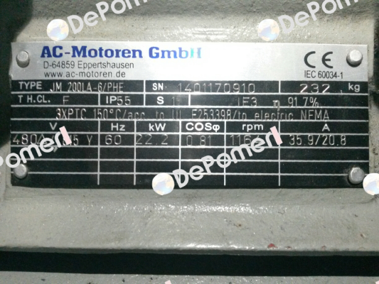 ACM 200 LA-6/PHE  AC Motoren