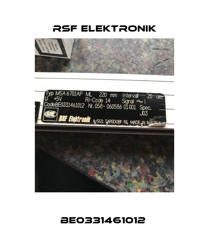 BE0331461012  Rsf Elektronik