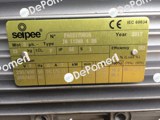 JM 112MA 4 B5  alternative HB3 112M 4 230.400-50 B5 (ROSSI) SEIPEE