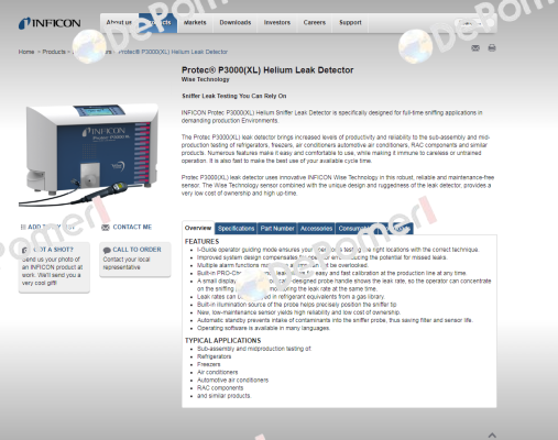 520-003  / type P3000XL Inficon