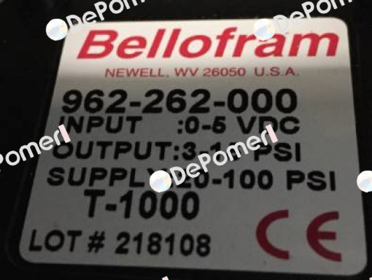 962-262-000 Bellofram