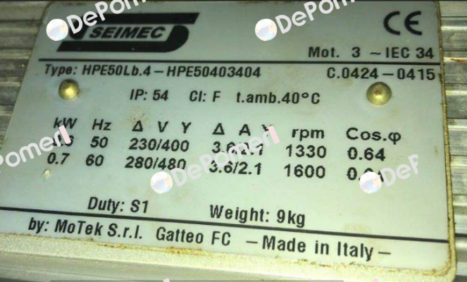 HPE50403404  Seimec (Rossi)