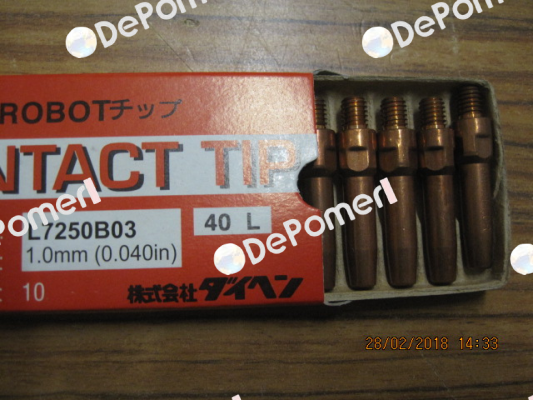 L7250B03 (TIP 1.0R 40L). Otc Daihen
