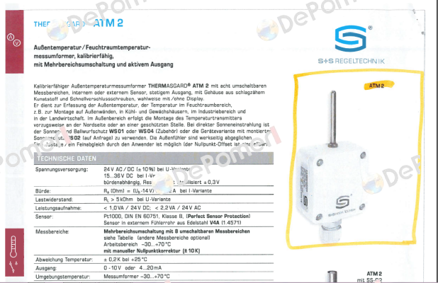 ATM2-U (p/n 1101-1141-0009-900) S+S REGELTECHNIK