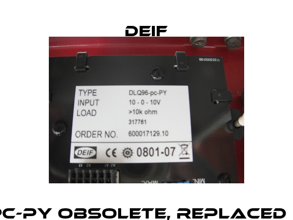 DLQ96-pc-PY obsolete, replaced by XL96 Deif