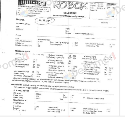 RBS35LHBD Robuschi