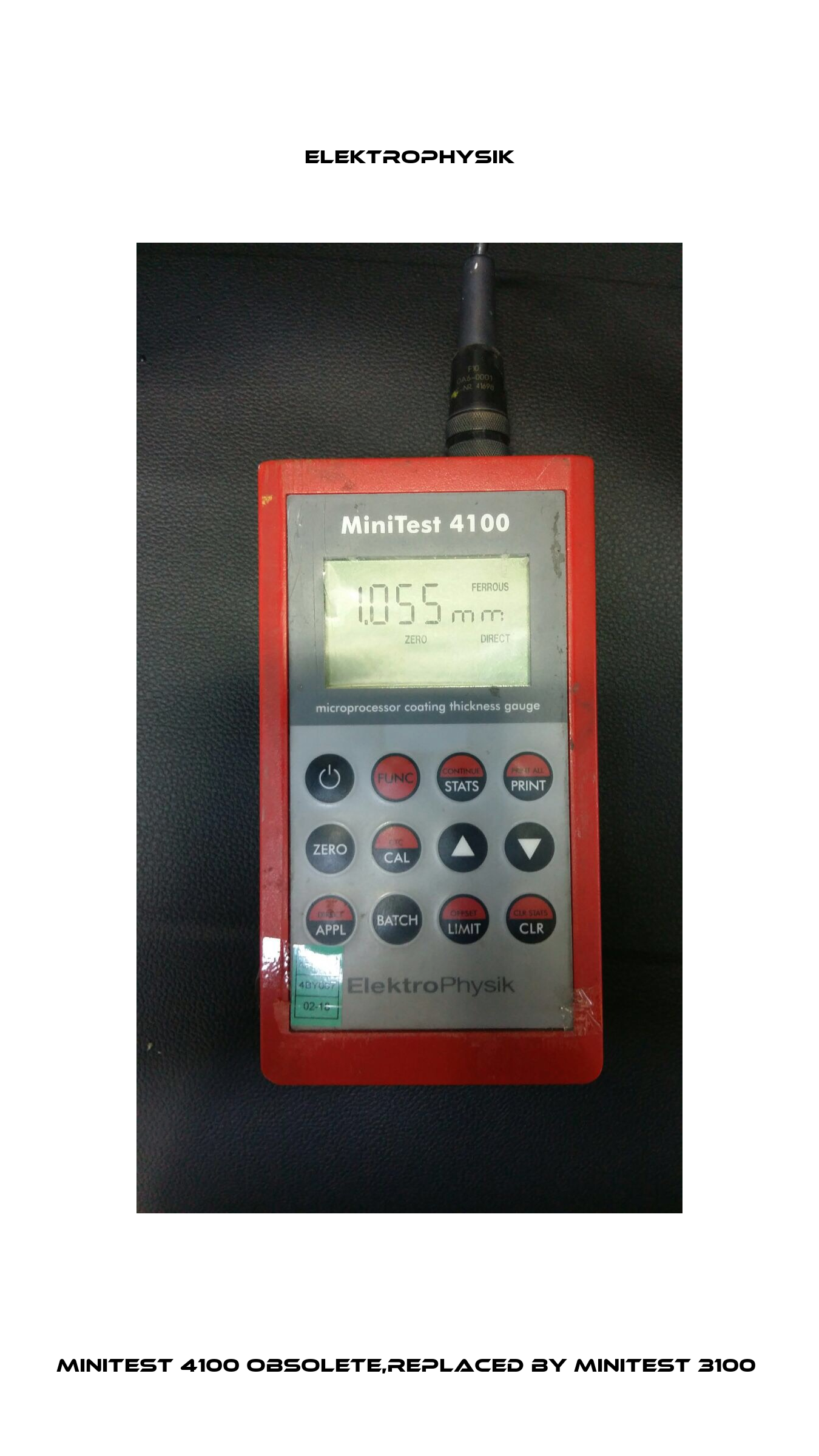 MiniTest 4100 obsolete,replaced by MiniTest 3100  ElektroPhysik
