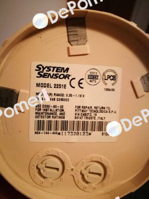 mod. 2251E Obsolete!! Replaced by 22051E-IV  System Sensor