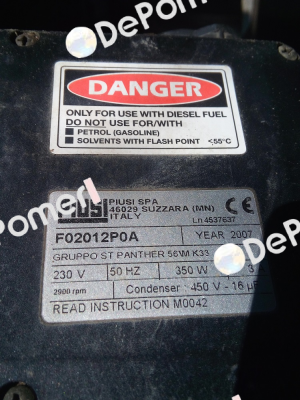 F02012P0A Type ST Panther 56M/K33  Piusi