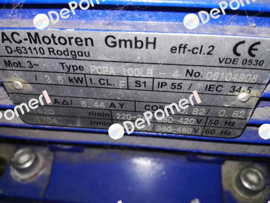 FCPA 100LB-4, Nr:06104908 obsolete, replacement FCPA 100 LB 4/PHE  AC Motoren