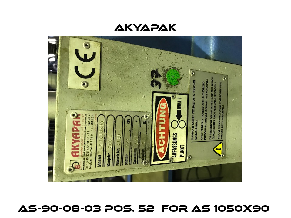 AS-90-08-03 Pos. 52  for AS 1050x90  Akyapak