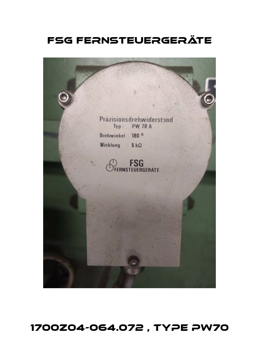 1700Z04-064.072 , type PW70 FSG Fernsteuergeräte