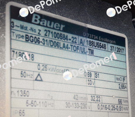 BG06-31/D06LA4-TOF/UL-TM  Bauer
