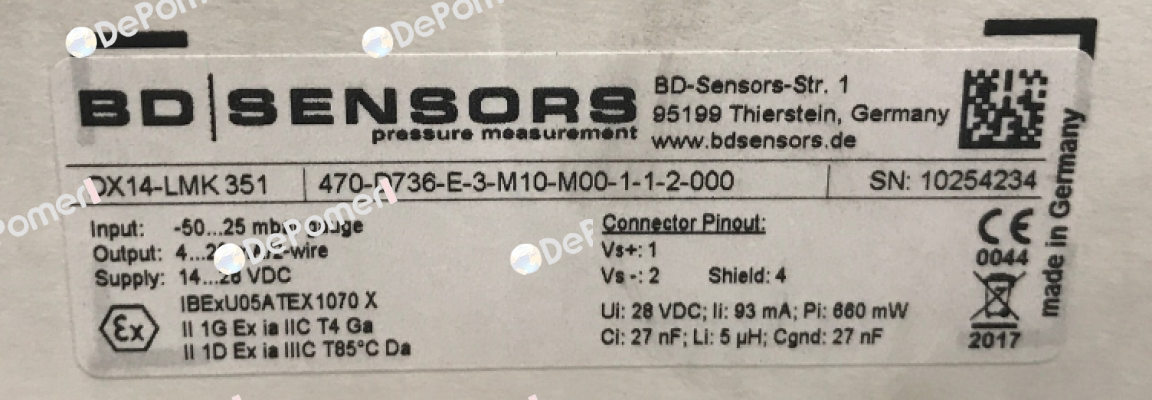 470-D736-E-3-M10-M00-1-1-2-000  Bd Sensors