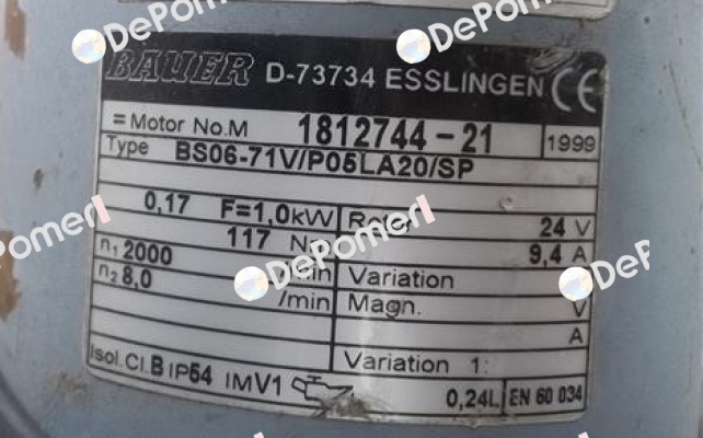 BS06-71V/P05LA20/SP  Bauer