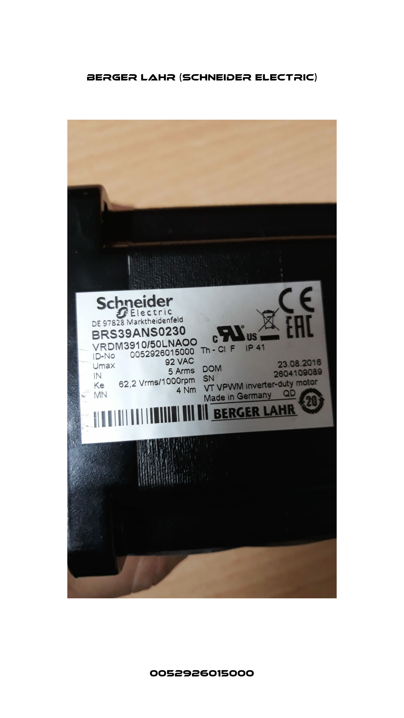 0052926015000 Berger Lahr (Schneider Electric)