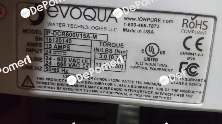 41161000001 Evoqua Water Technologies