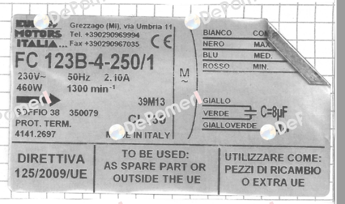 FC 123B-4-250/1 ( OEM ) Euro Motors Italia