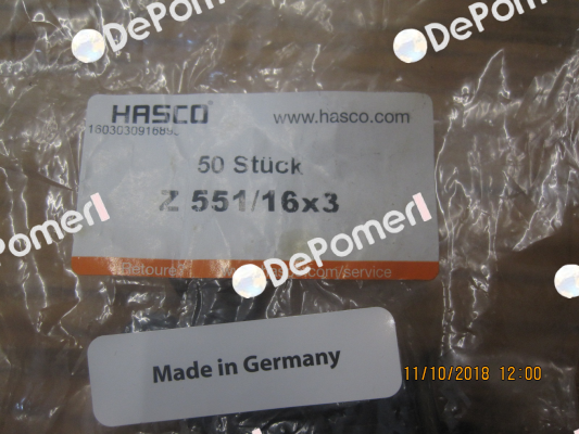 Z551 16x3 Hasco