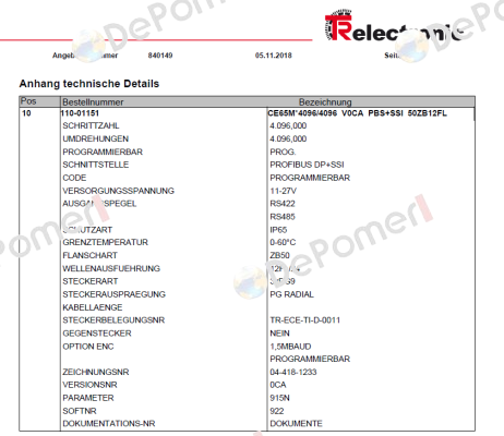 110-01151 TR Electronic