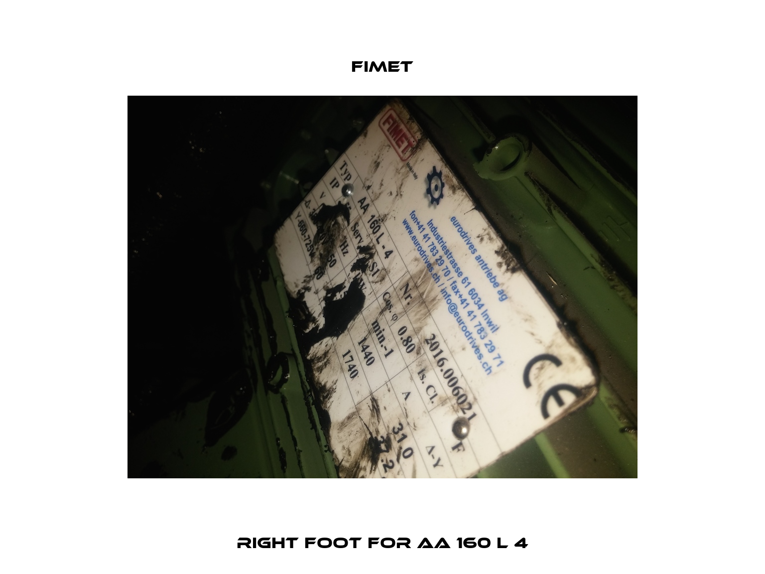 right foot for AA 160 L 4 Fimet