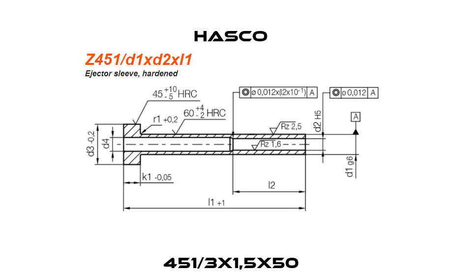451/3x1,5x50 Hasco