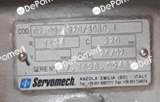Typ: ATL-30-RL1-C320-TF-LH Nr. 02.030.320/3080 Rev.1 Servomech