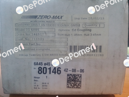 100349( bolt & nut kit short 6A45 / 6P45) ZERO-MAX