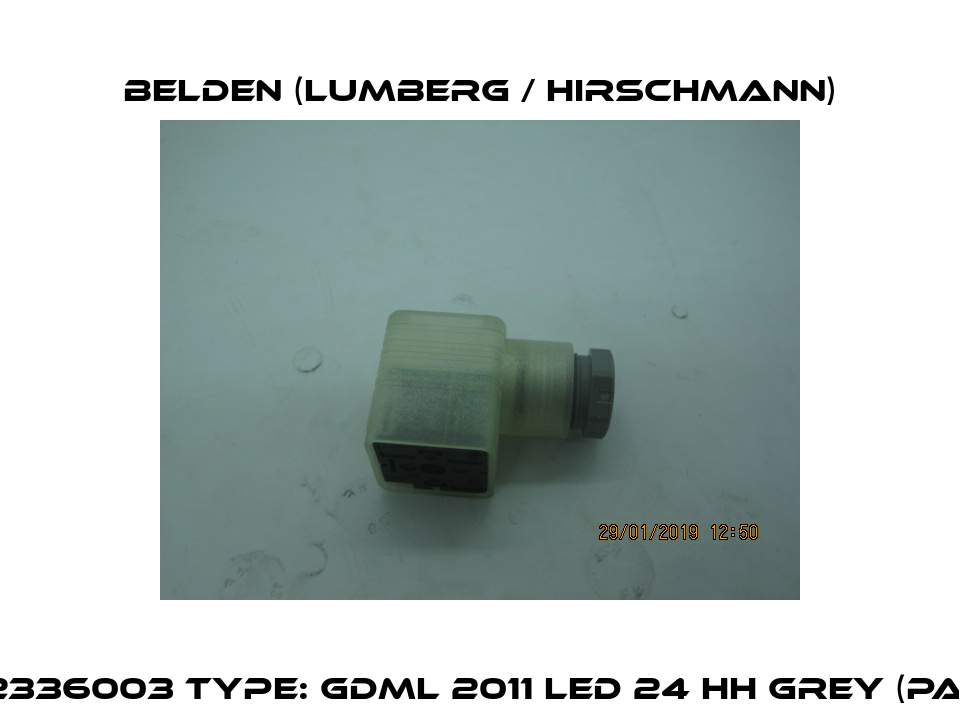 P/N: 932336003 Type: GDML 2011 LED 24 HH grey (pack x50) Belden (Lumberg / Hirschmann)