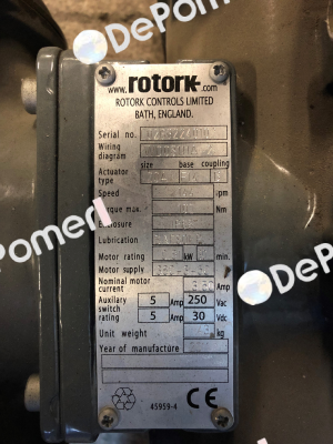 S/N:L02632240102 Rotork