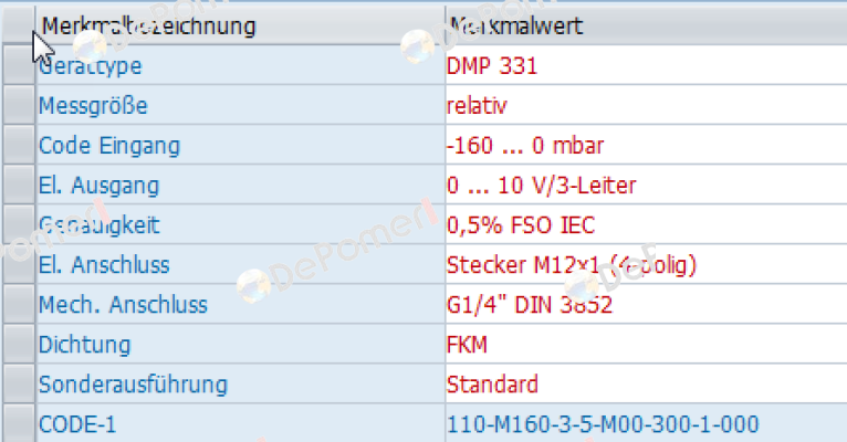 DMP 331, Code: 110-M160-3-5-M00-300-1-000 Bd Sensors