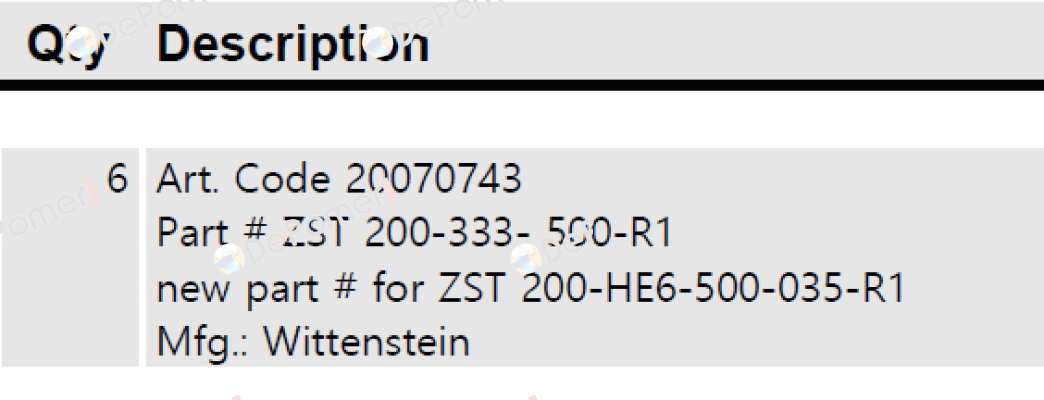 ZST 200-333-500-R1 Wittenstein