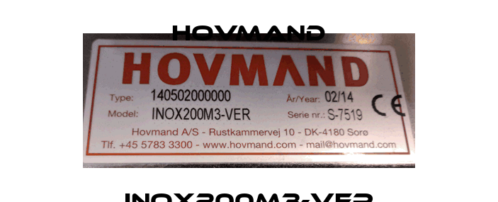 INOX200M3-VER HOVMAND