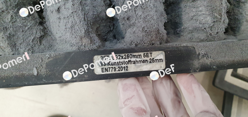 EN779:2012 287x592x250mm Fuchs