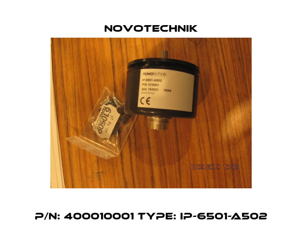 P/N: 400010001 Type: IP-6501-A502 Novotechnik