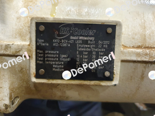 Type: KK12-BCV-421- L635 HS Cooler