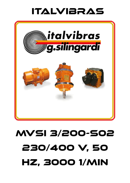 MVSI 3/200-S02 230/400 V, 50 Hz, 3000 1/min Italvibras