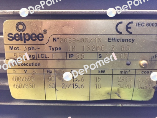 JM 132 MC 2 - B5 - IE1 - S6 60% SEIPEE