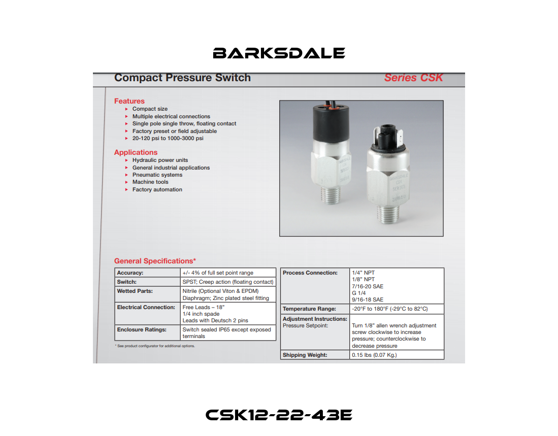 CSK12-22-43E Barksdale