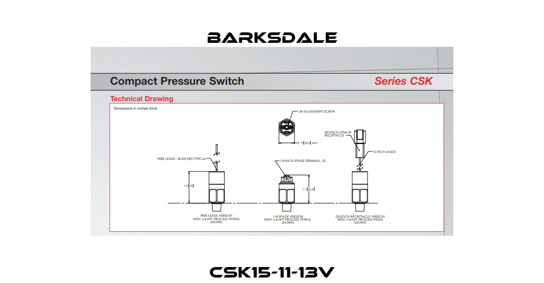 CSK15-11-13V Barksdale