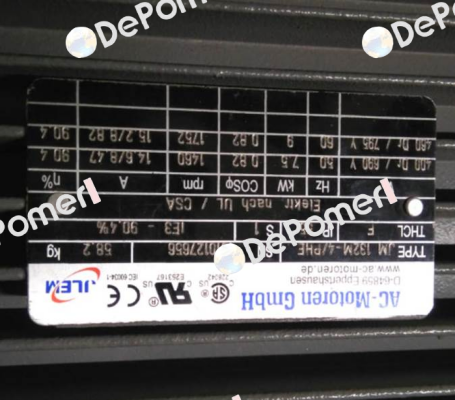 JM-132M-4/PHE / alternative FCA 132 M-4 / PHE B5 / UL AC Motoren