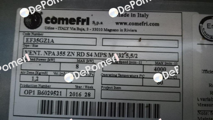NPA 450 ZN RD S4 MPS M.160 15/2 Comefri