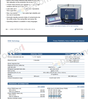 E3000 P/N:12215 Inficon