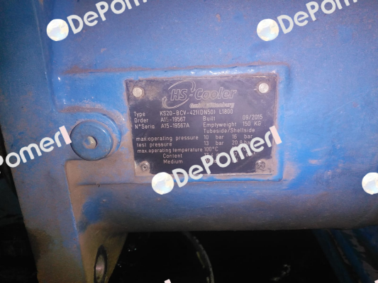 KS20-BCV-421(DN50) L1800 HS Cooler